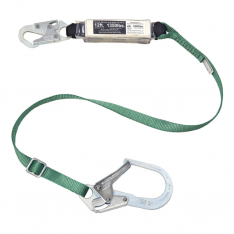 MSA 10211486, V-SERIES 12FT Free Fall/Heavy Worker single leg energy absorbing lanyard, 6'large snap