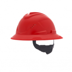 MSA 10215829, V-Gard C1 Full Brim,  Vented,  Fas-Trac III,  Red