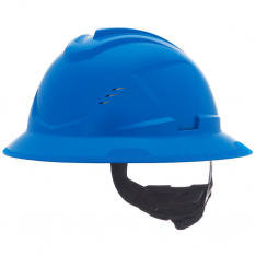 MSA 10215830, V-Gard C1 Full Brim,  Vented,  Fas-Trac III,  Blue