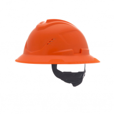 MSA 10215834, V-Gard C1 Full Brim,  Vented,  Fas-Trac III,  Orange