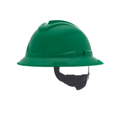 MSA 10215840, V-Gard C1 Full Brim,  Non-Vented,  Fas-Trac III,  Green