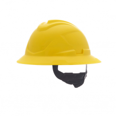 MSA 10215841, V-Gard C1 Full Brim,  Non-Vented,  Fas-Trac III,  Yellow