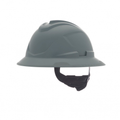 MSA 10215845, V-Gard C1 Full Brim,  Non-Vented,  Fas-Trac III,  Gray