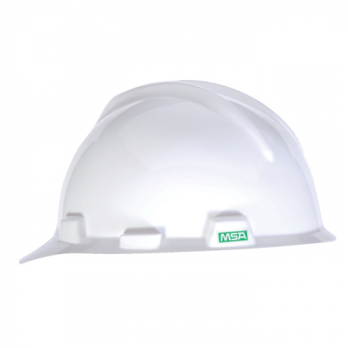 MSA 463942, V-Gard Slotted Cap, White, w/Staz-On Suspension