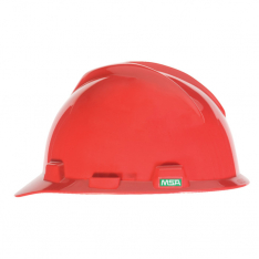 MSA 463947, V-Gard Slotted Cap, Red, w/Staz-On Suspension