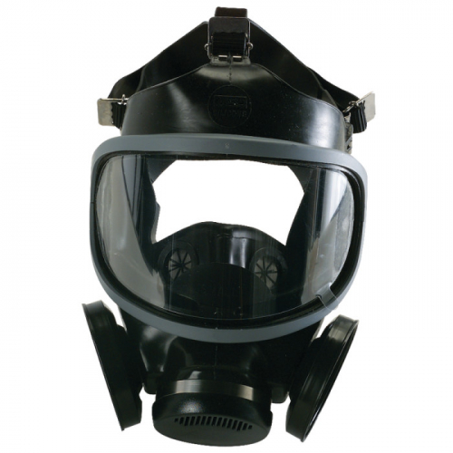 MSA 471310, Ultra-Twin Facepiece, LARGE, hycar, Black