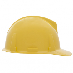 MSA 475378, Topgard Slotted Cap, Yellow, w/Fas-Trac III Suspension