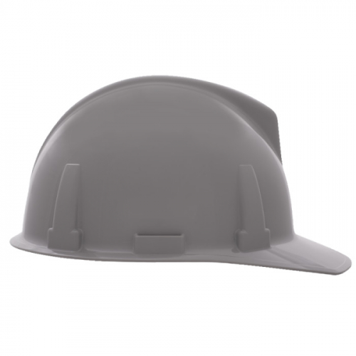 MSA 475379, Topgard Slotted Cap, Gray, w/Fas-Trac III Suspension