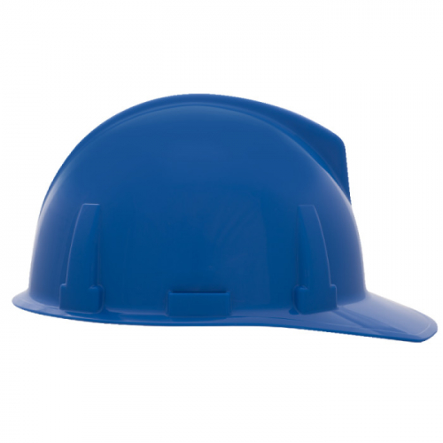 MSA 475380, Topgard Slotted Cap, Blue, w/Fas-Trac III Suspension