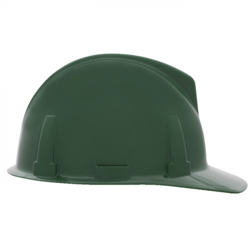 MSA 475383, Topgard Slotted Cap, Green, w/Fas-Trac III Suspension