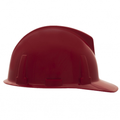MSA 475384, Topgard Slotted Cap, Red, w/Fas-Trac III Suspension