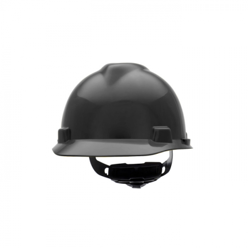 MSA 492559, V-Gard Slotted Cap, Black, w/Fas-Trac III Suspension