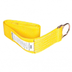 MSA 505282, Anchorage Connector Strap, Yellow Nylon, Single D-ring, 5'