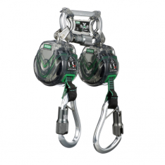 MSA 63111-00D, V-TEC Mini PFL, 6' (1.8m), twin-leg, aluminum triple-lock carabiners