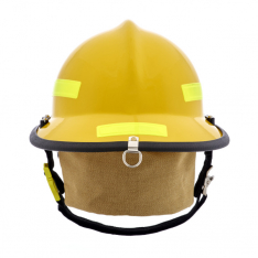MSA 660DDY, Cairns 660C Metro w/ Defender, Yellow, Deluxe Leather w/ Crown Pad, PBI/Kevlar Earlap, N