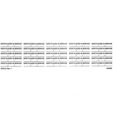 MSA 804358, In-Service Helmet Label, Sheet of 25, Pressure Sensitive