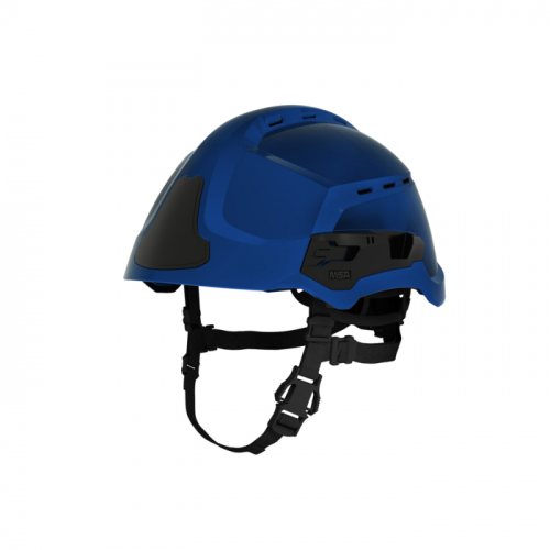 MSA GS1121131000-IM001, Cairns XR2 Rescue Helmet Vented Visor Neck Curtain  Lamps NFPA Stickers Blue: The Safety Equipment Store