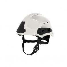 MSA GS1100032000-BA001, Cairns XR2 Rescue Helmet, Vented, NFPA, Yellow Reflective Stickers, White