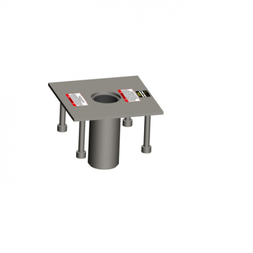 MSA IN-2326, 3" Fresh Concrete Floor Adapter, 316 SST