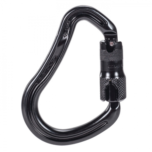 MSA SRCA883, Aluminum Carabiner, 1" gate opening, Auto-Locking, Black