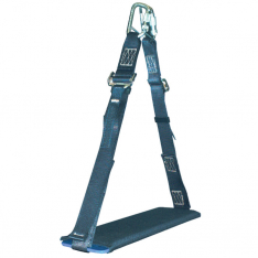 MSA SSH3505017, Bosun Chair, 5" x 16-1/2" padded aluminum seat, black nylon straps, 2 carabiners