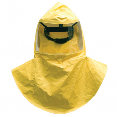 MSA  10095748, Tychem QC Hoods, 20 Pack, Single Bib, Yellow, Thread Connector, Less Suspension