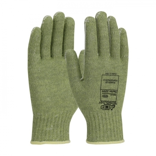 PIP 07-KA730/L, KEVLAR ACP 7G KNIT MED. WGT, POLY LINED, GREEN