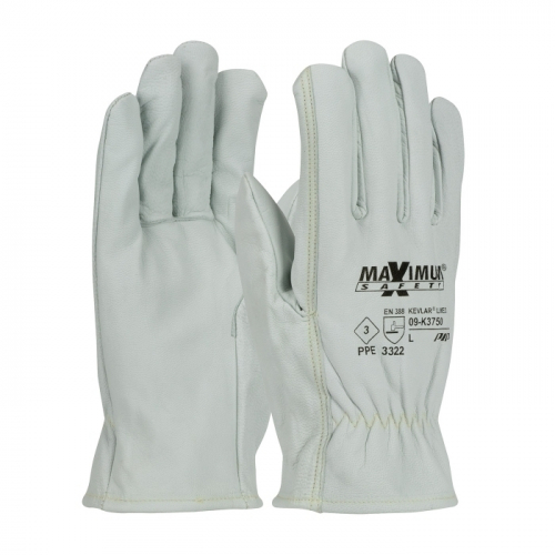 PIP 09-K3750/XXL, MAX SAFETY AR GOATSKIN DRIVERS, 13G KEVLAR LINING, STRAIGHT THUMB, A2