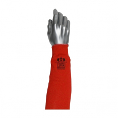 PIP 10-KVS12RD, KUT-GARD KEVLAR ARMOR, 1 PLY SLEEVE, 12 INCH, HI VIS RED