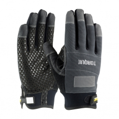 PIP 120-4500/L, TORQUE, PVC & SILICONE PALM, BLK., NON-SLIP GRIP, SPANDEX BACK