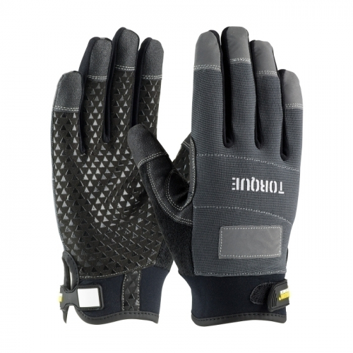 PIP 120-4500/XXL, TORQUE, PVC & SILICONE PALM, BLK., NON-SLIP GRIP, SPANDEX BACK