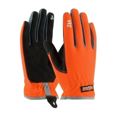 PIP 120-4600/L, VIZ, HV ORN. BACK, BLK. SYNTHETIC LEATHER PALM, SLIPON CUFF