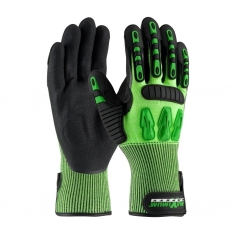 PIP 120-5130/L, MAXIMUM SAFETY TUFFMAX3, NITRILE MS COATED PADDED PALM, IMPACT TPR, A2
