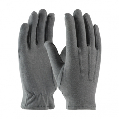 PIP 130-100GM, CABARET 100% COTTON DRESS GLOVE, GRAY, OPEN CUFF, RAISED STITCHING