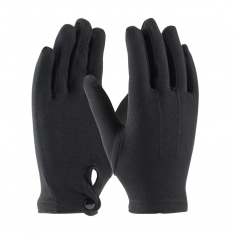 PIP 130-650BM, CABARET 100% STRETCH NYLON DRESS GLOVE, BLACK, SNAP CLOSURE, MEN'S