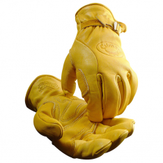 PIP 1304-3, GLOVE,GOLD WATER-RESISTANT TOP GRAIN LEATHE, KONTOUR, SMALL