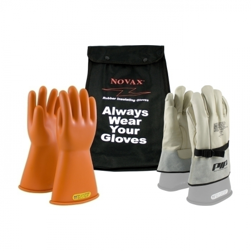 PIP 147-SK-2/10-KIT, NOVAX, INSULATING GLOVE KIT, CLASS 2, 14 IN., ORN., STRAIGHT CUFF