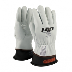 PIP 148-1000/10, LEATHER PROTECTOR, GRAIN GOATSKIN, CLASS 00-0, 10 IN., KEYSTONE THUMB