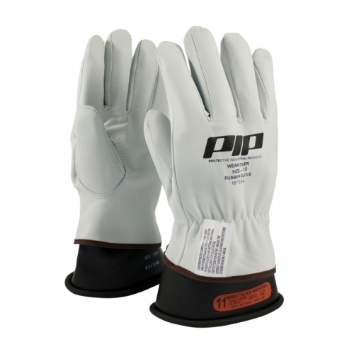 PIP 148-1000/11, LEATHER PROTECTOR, GRAIN GOATSKIN, CLASS 00-0, 10 IN., KEYSTONE THUMB