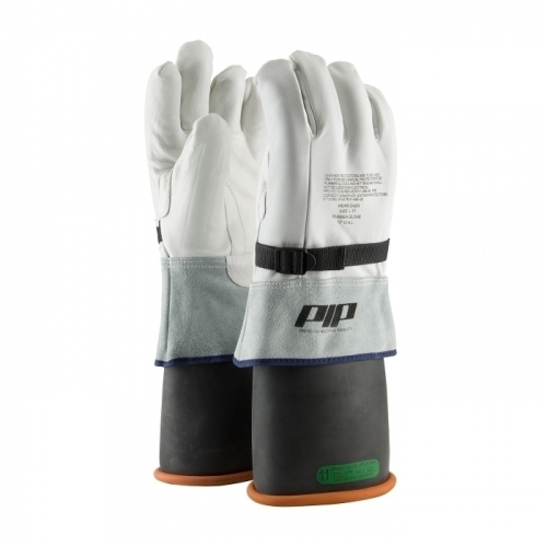 PIP 148-7000/11, LEATHER PROTECTOR, GRAIN GOATSKIN, CLASS 3-4, 13 IN. GAUNTLET CUFF