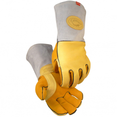 PIP 1485-4, GLOVE, WELDING, GOLD ELK SKIN, MEDIUM