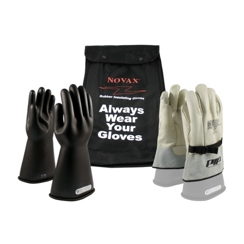 PIP 150-SK-1/10-KIT, NOVAX, INSULATING GLOVE KIT, CLASS 1, 14 IN., BLK., STRAIGHT CUFF