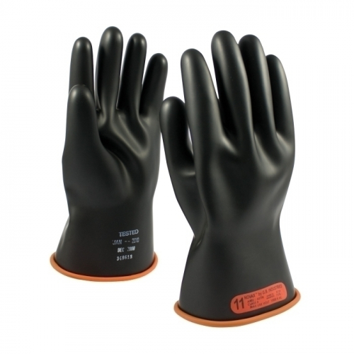 PIP 155-0-11/11, NOVAX INSULATING GLOVE, CLASS 0, 11 IN., BLK./ORN., STRAIGHT CUFF