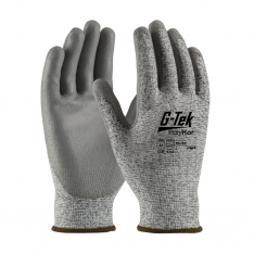 PIP 16-150/L, G-TEK POLYKOR, S&P 13G SEAMLESS KNIT SHELL, GRAY PU SMOOTH GRIP, A2