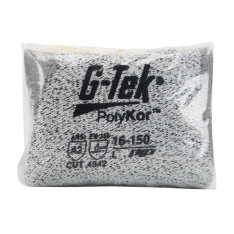 PIP 16-150V/L, G-TEK POLYKOR, SALT & PEPPER SHELL, 13G, GRAY PU SMOOTH GRIP, VEND PACK