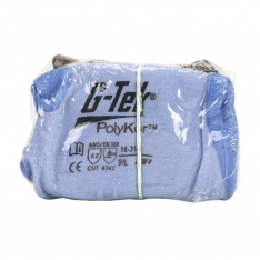 PIP 16-318V/L, G-TEK POLYKOR, BLUE 18G SEAMLESS KNIT, BLUE PU COATING, A2, VEND PK