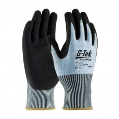PIP 16-330/L, G-TEK POLYKOR,13G BLUE/WHITE SHELL, DD NITRILE MICROSURFACE GRIP, A2
