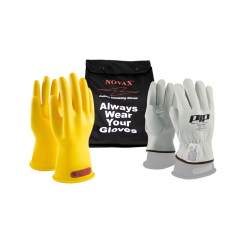 PIP 170-SK-0/10-KIT, NOVAX, INSULATING GLOVE KIT, CLASS 0, 11 IN., YLW., STRAIGHT CUFF