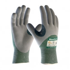 PIP 18-575/L, MAXICUT, GREEN 15G ENG YARN SHELL, GRAY 3/4 NITRILE MICROFOAM GRIP, A2