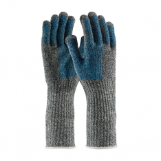 PIP 18-SD385L, KUT-GARD DYNEEMA/STEEL BLEND SLABBER GLOVE, DOUBLE SIDE PVC DOT PATTERN, ANSI A6